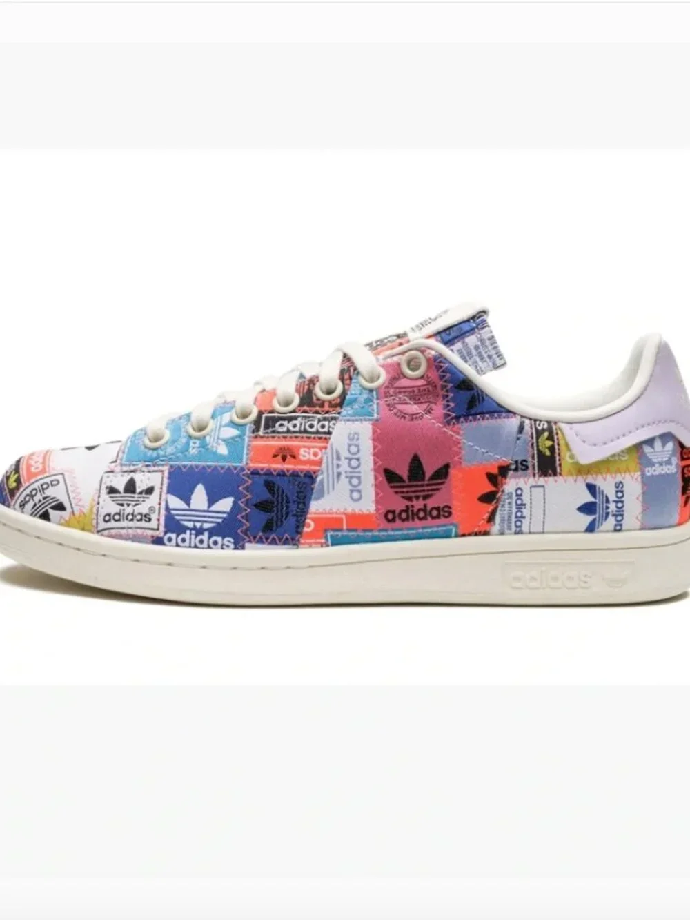 ADIDAS Stan Smith Patchwork Multi Trefoil Sneakers, Size 8.5M/7.5M (Unisex)